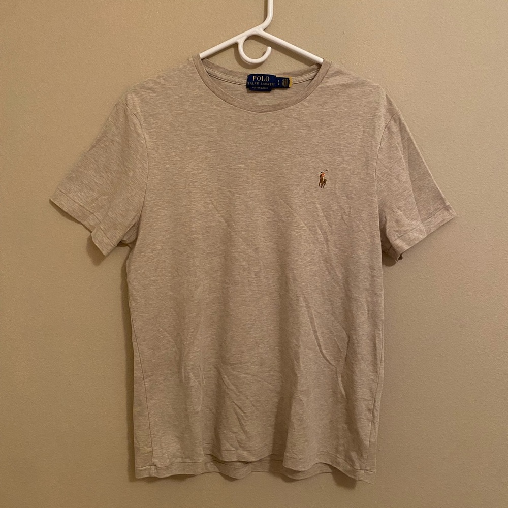 Polo by Ralph Lauren Beige Short Sleeve Crew Neck Tee